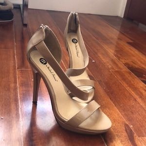 Nude Michael Antonio heels, lightly worn.